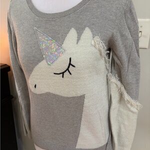 OshKosh B'gosh Gray Unicorn Sweater